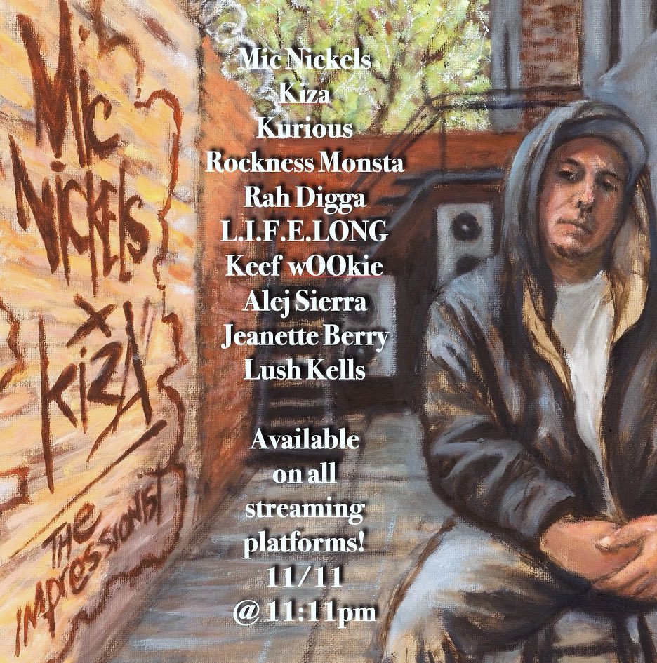 This Monday 11/11 At 11:11pm tap into Mic Nickels’ latest album produced by @kizagbeats streaming on all platforms!