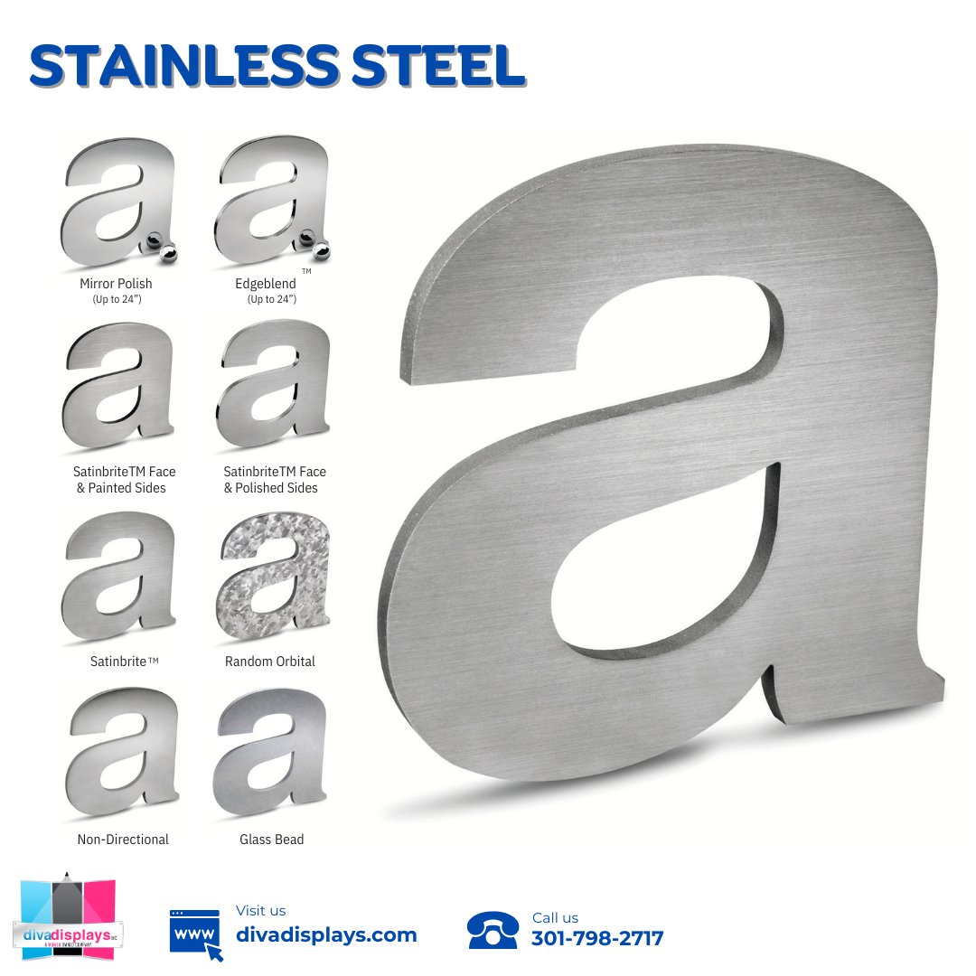 Divadisplaysinc's tweet image. Stainless Steel Signage Benefits

Ready to explore stainless steel signage for your project? Call us at 301-798-2717 to get started!

#StainlessSteel #DurableSignage #CoastalSignage #316Alloy
