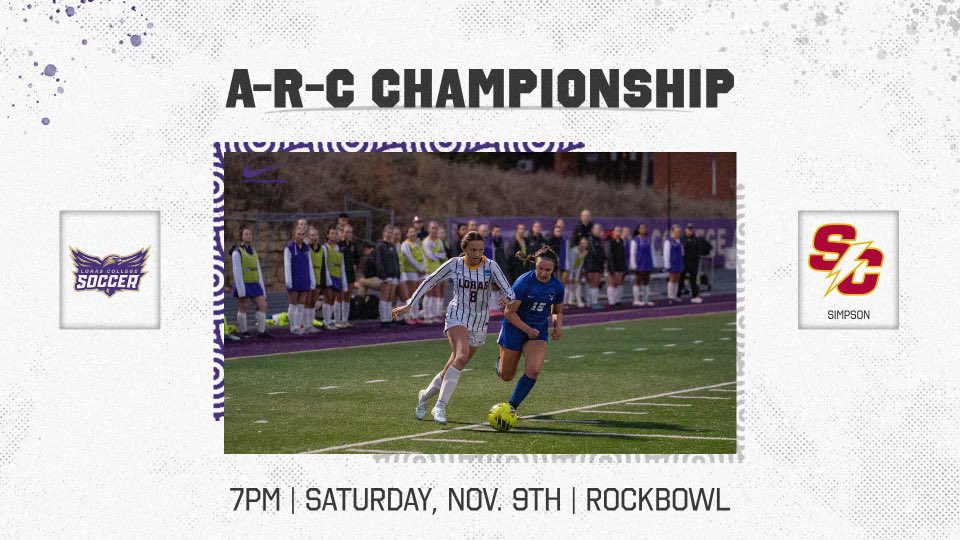 IT’S TIME FOR AN A-R-C CHAMPIONSHIP SHOWDOWN! 🔥 

🆚 (2) Simpson College 
🕖 7 PM
📍 Dubuque, Iowa 
🏟️ Rock Bowl 
📺 bit.ly/47kqjbz
📊 bit.ly/4gQhwCz

#GoDuhawks