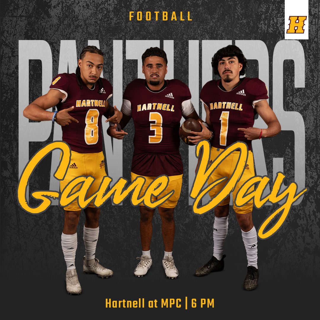 🏈Rivalry Game Day! 🏈

🆚 MPC
📍Monterey, CA
 ⏰ 6 p.m.

Let's go Panthers‼️ 8⃣3⃣1⃣

<a href="/HMOB_Football/">Hartnell College Football</a>  #pantherpride #hmob