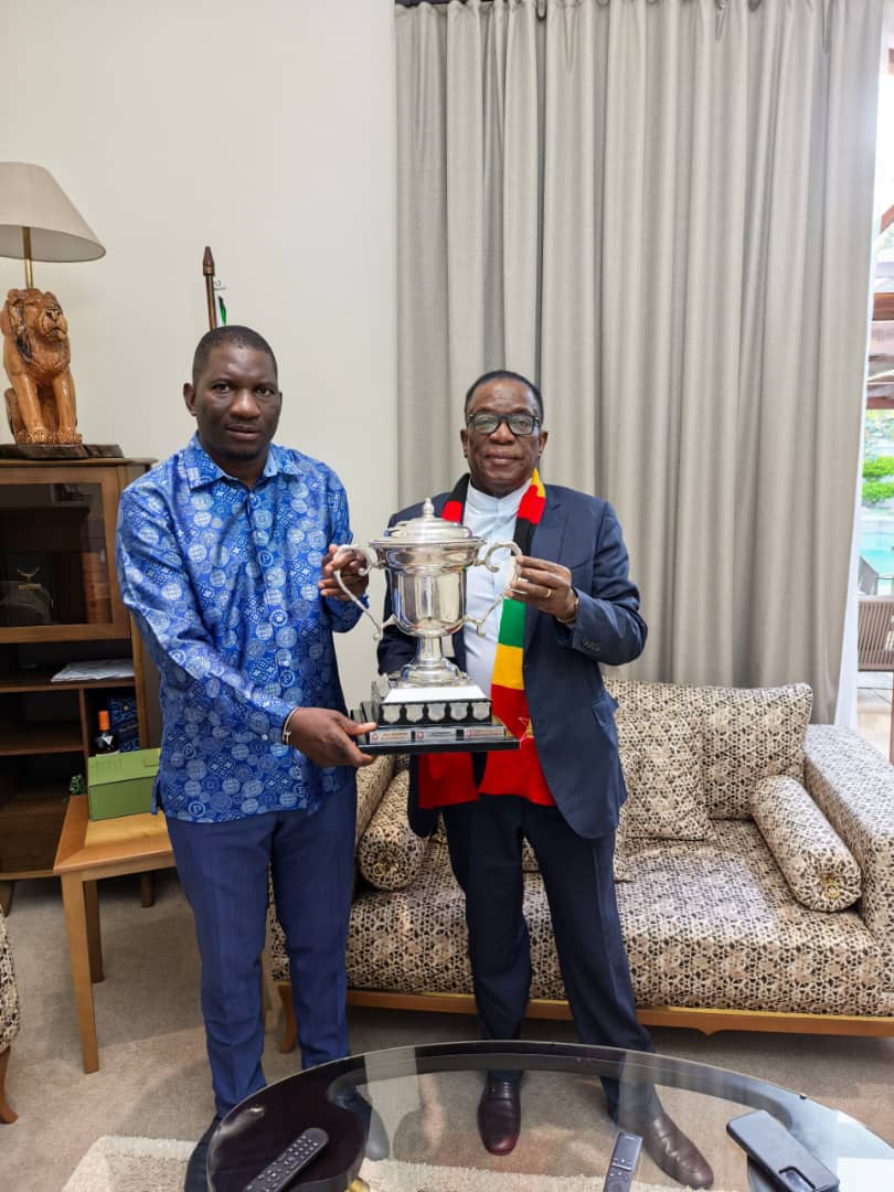 C. H. MUKUNGUNUGWA on X: ""JUST IN! Hon. Scott Sakupwanya and Scotland FC presented their victory trophy to President Emmerson Dambudzo Mnangagwa this afternoon! Huge congrats to Scotland FC on their promotion