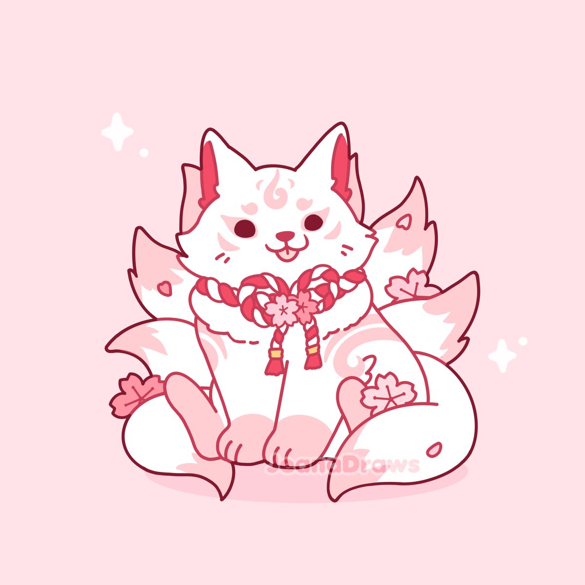 JeanaDraws's tweet photo. sakura kitsune 🌸🦊 https://t.co/6Cchmdhg6j