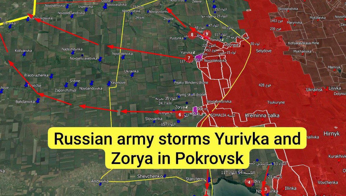 royy_tweets's tweet photo. Latest developments in the war between #Russia and #Ukraine until the evening of November 9 - Subtitled

- The Russian army storms #Yurivka towards #Pokrovsk
- The Russian army gains a foothold in eastern #Zorya towards #Pokrovsk

video link:https://t.co/D1W2U9dvQl https://t.co/6K16zp3wvg