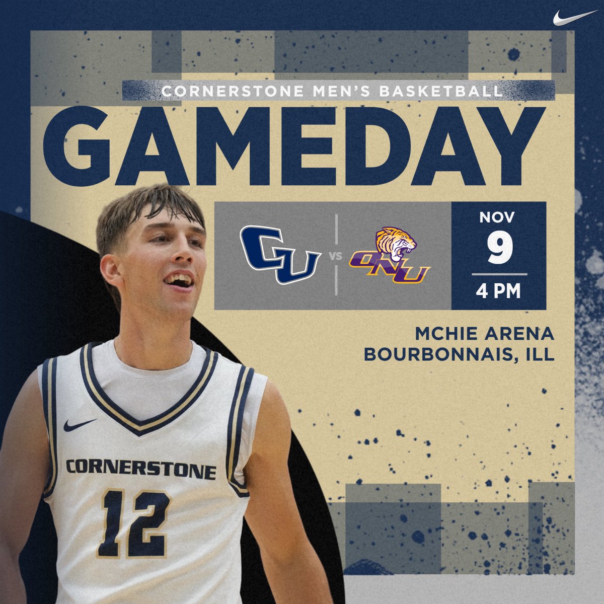 🚨GAME DAY!!🚨

The guys are headed to Illinois to take on Olivet Nazarene! 

⏰: 4:00
🆚: Olivet Nazarene University 
🏟️: McHie Arena