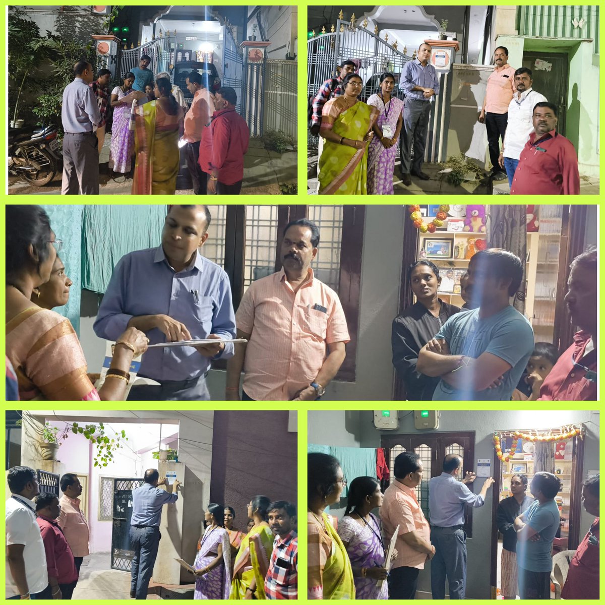 Good evening sir,
 Inspection of Socio Economic House Listing Survey by Sri Srivastha Kota garu,IAS.,Joint Commissioner,HMDA at Sathya nagar lalapet, Tarnaka Division in Circle-29, Secunderabad