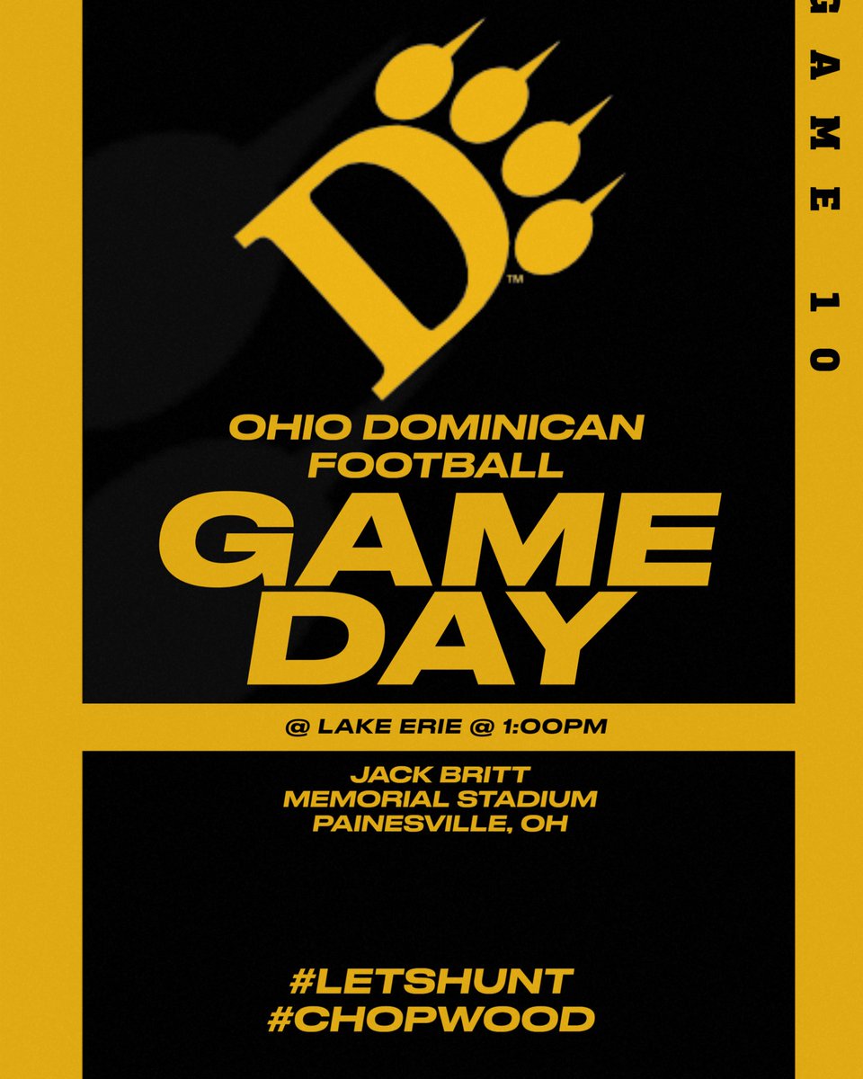 🚨GAMEDAY up on the LAKE!!

Below are the links on how to watch today! 
📺greatmidwestdigitalnetwork.com/ohiodominican/
📻panthersradio.mixlr.com

#LetsHunt🐾
#ChopWood