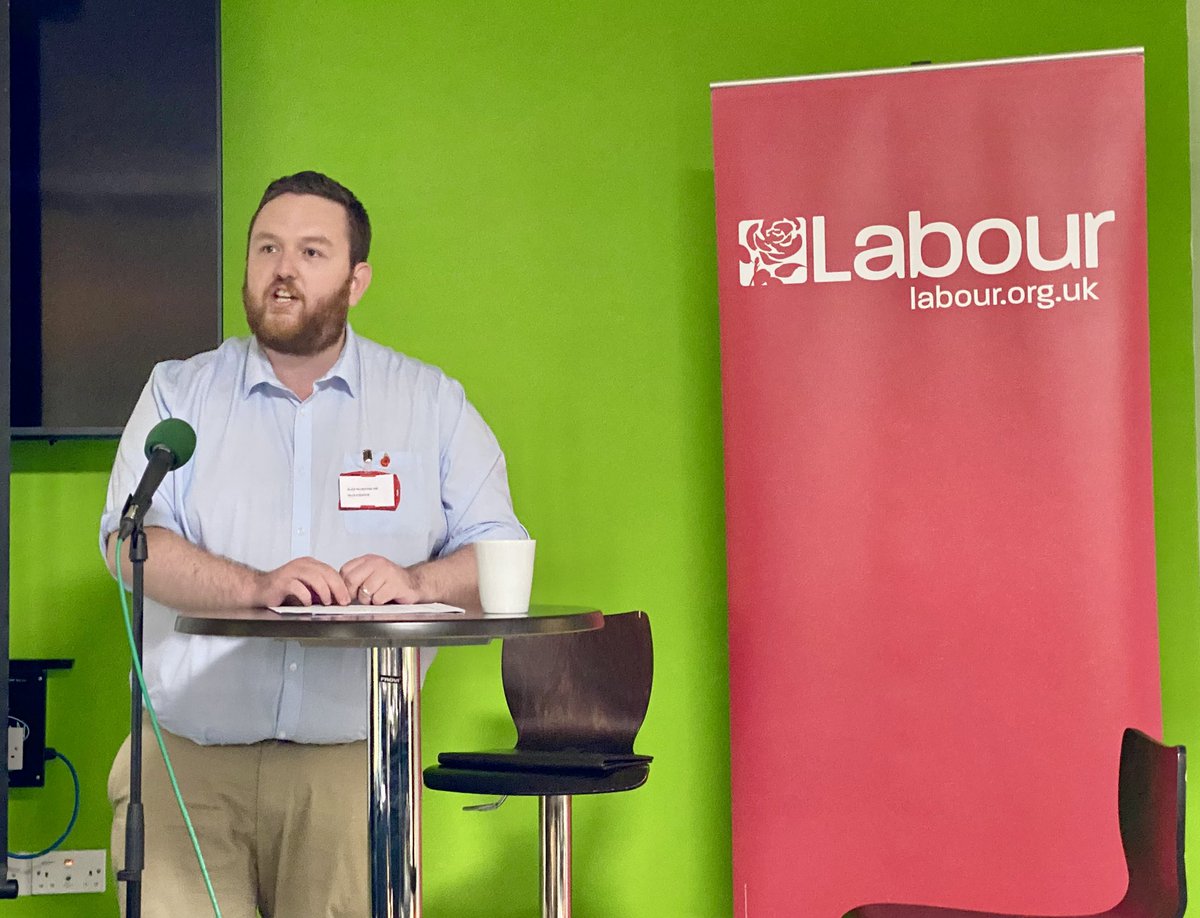 LabSCotswolds's tweet image. Alex McIntyre ( @alexmclabour ) adressing Labour’s Gloucestershire Conference about the benefits a Labour Government is bringing and the challenges we face.  There is a long list of benefitscalready despite those challenges.