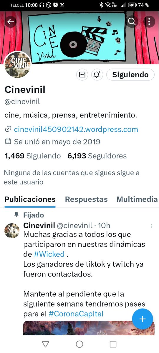 moonofchocolate's tweet photo. @cinevinil Hola, me gustaría ganar porque desde siempre he sido fanática de los musicales y Wicked fue uno de los primeros que tuve la suerte de ver en vivo. Quisiera poder estar presente en el evento para revivir ese momento tan especial y poder compartirlo con mi mejor amigo. https://t.co/ALTbsyvQII