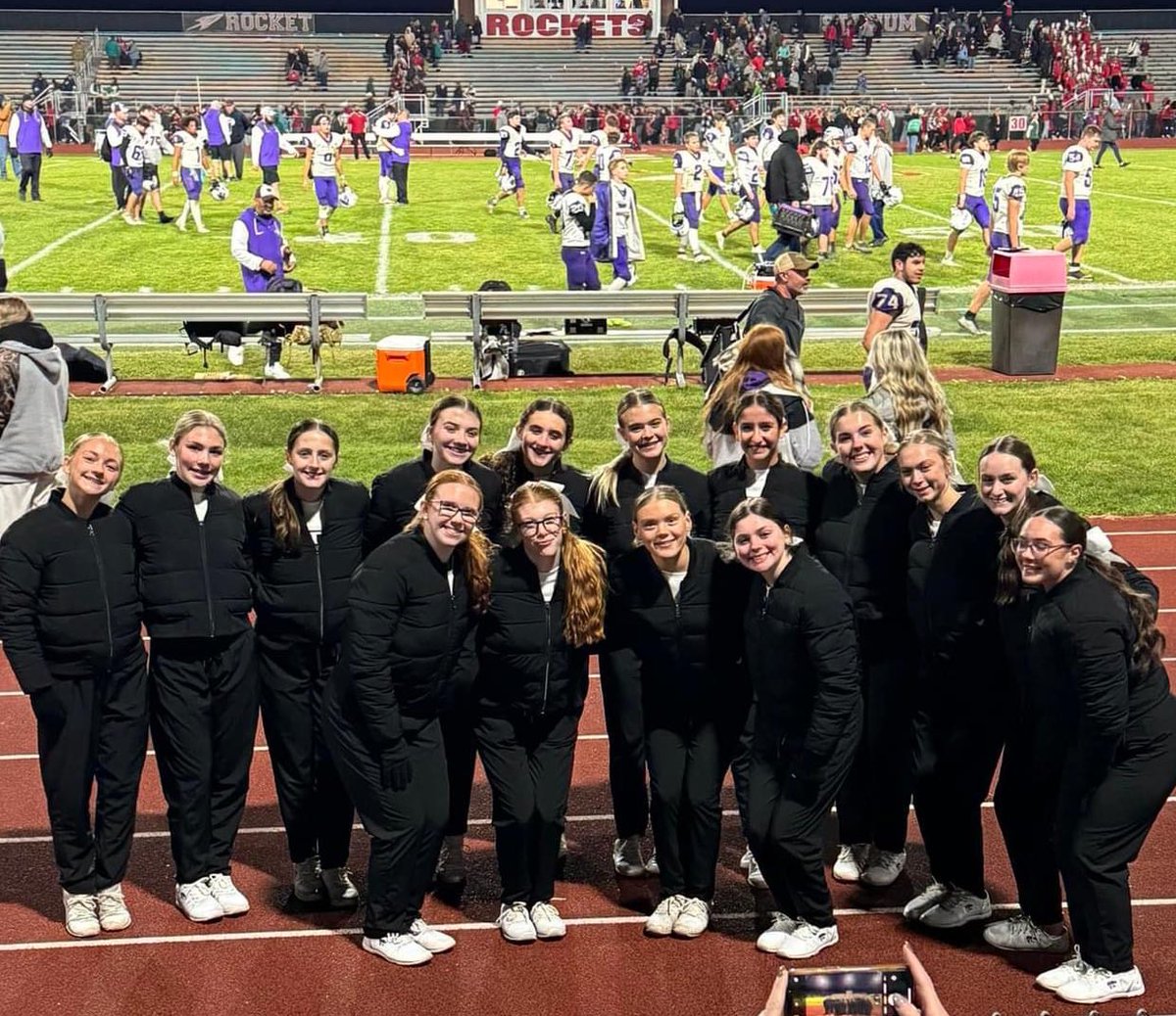 KeystoneCheer's tweet image. What a season! Thank you to all the parents, players, and coaches out there that made this year one to remember!🏈💜 See you for basketball 🫵😼