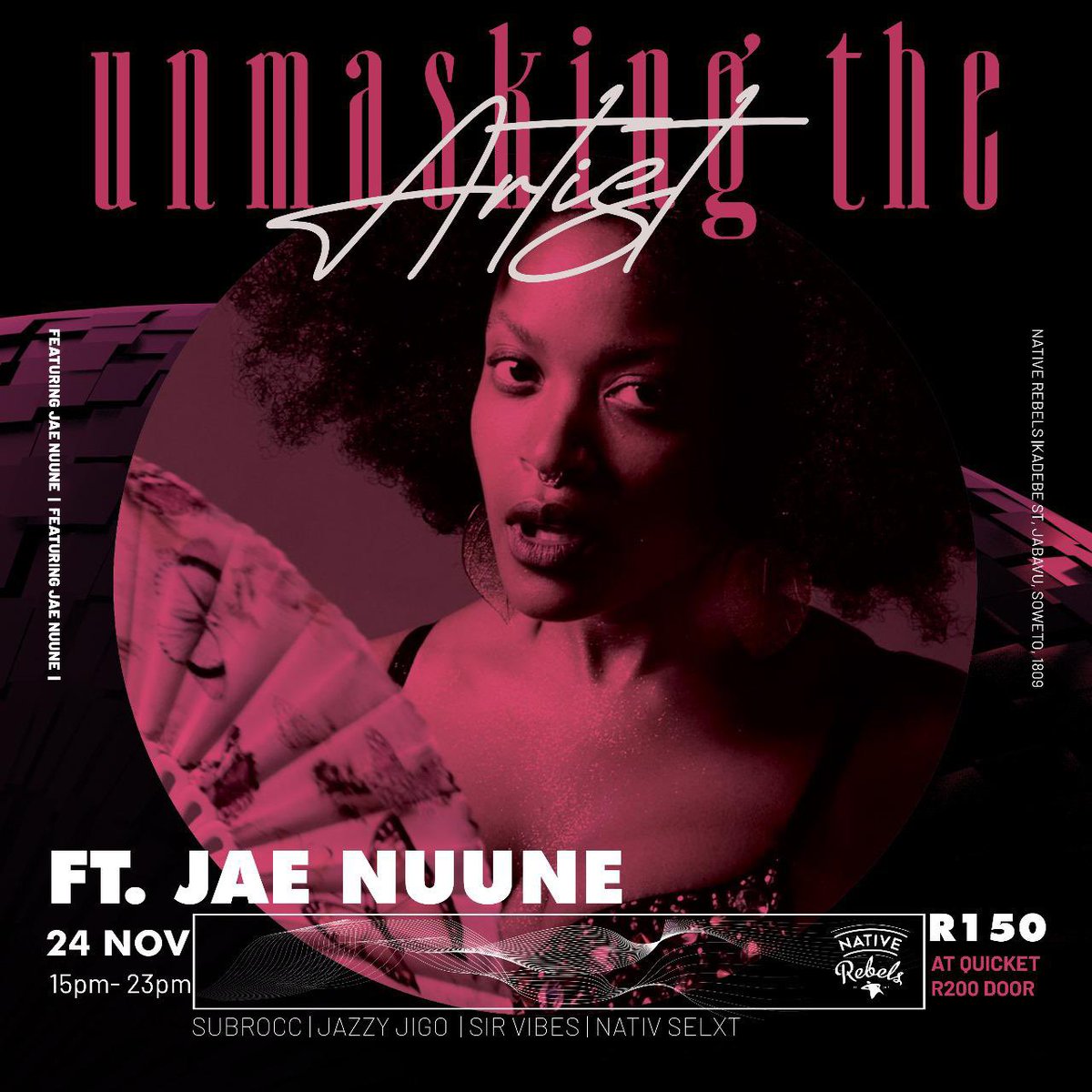 I’m finally ready to invite you to my intimate experience <a href="/NativeRebels_ZA/">Native Rebels</a>. Join me alongside #BOLDSA for a private soirée on November 24th from 3 PM to 11 PM for "Unmasking the Artist ft Your Dragon Summoner
quicket.co.za/events/291405-…

😤🔥🐲🔥😤