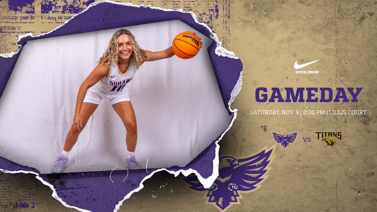 Taking on the Titans! 

🆚 (8) UW-Oshkosh 
🕝  2:30 PM
📍 Dubuque, Iowa 
⛹️‍♀️ Lillis Court 
📺 bit.ly/4fiaoO9
📊 bit.ly/3UF6syH

#GoDuhawks