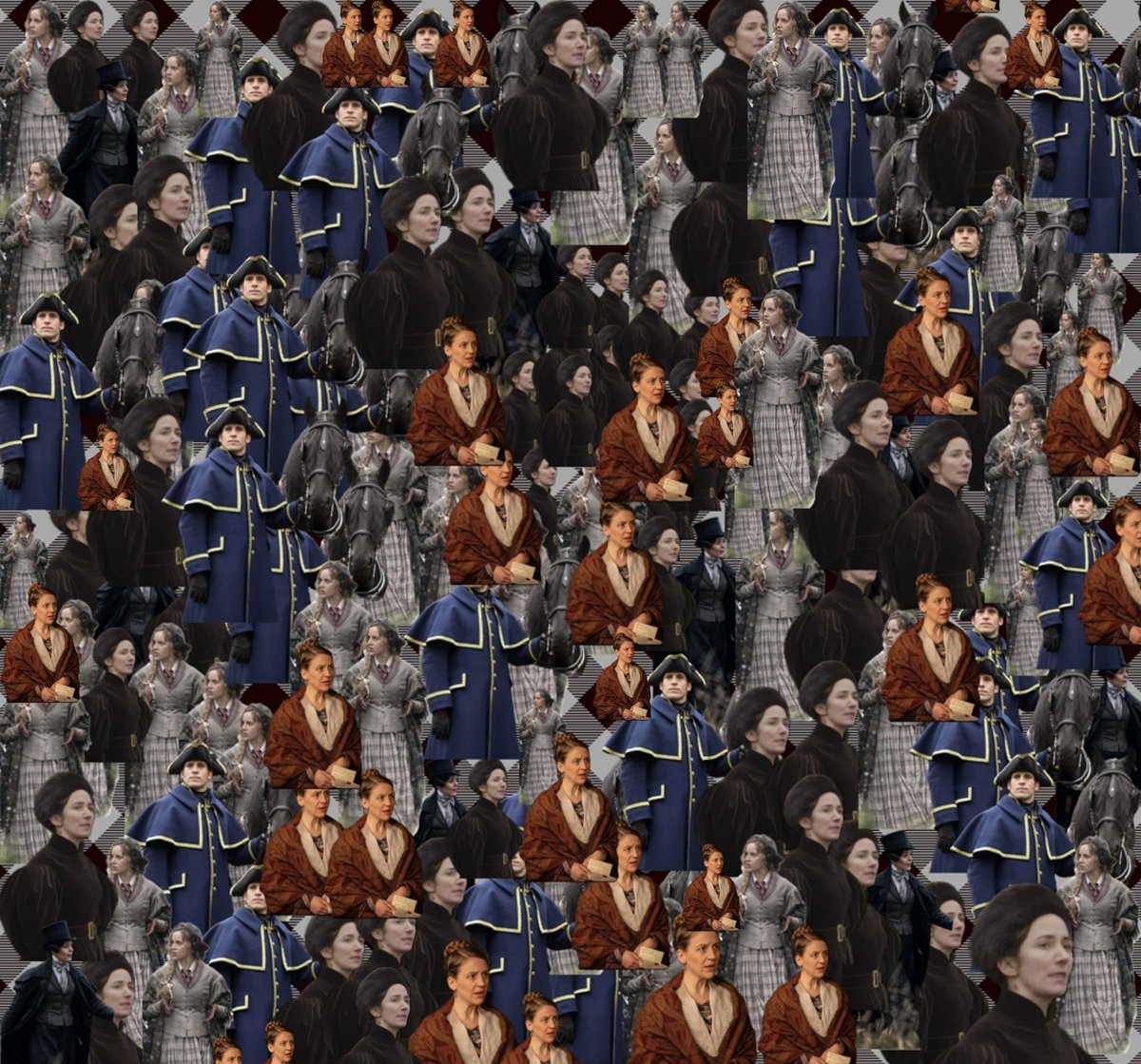 SGJCampaign's tweet photo. Saturday Special for the happy thoughts only theme. 

You can never have enough of Anne Lister, right? How many of her can you find in this image? Reply or qrt with your answer. We’ll confirm Sunday night. 

#BringBackGentlemanJack https://t.co/1rklpDOVkY