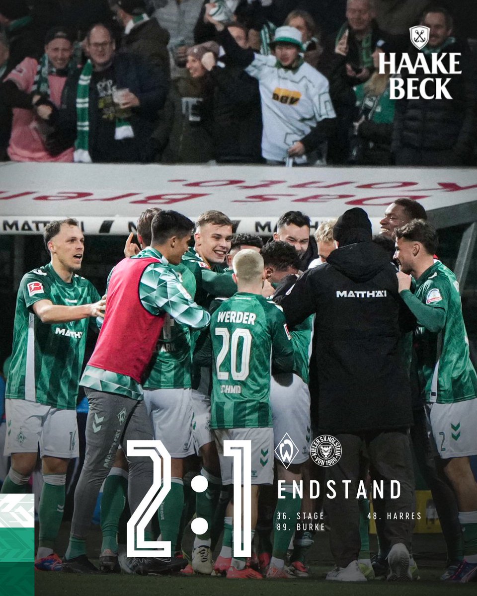 JAAAAAA. SCHLUSS. HEIMSIEG. 💚

#Werder | #SVWKSV