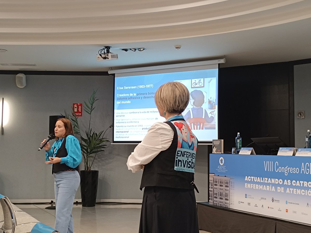 ▶️ "Liderazgo, investigación e emprendemento enfermeiro a través de enfermeiras invisibles".

Recoñocemos as súas aportacións a aquelas enfermeiras inventoras, invencibles e increibles da man da Dra Olga Navarro Martínez e a Dra Vanesa Ibáñez del Valle <a href="/Enfermerasinvi/">Enfermerasinvisibles</a>