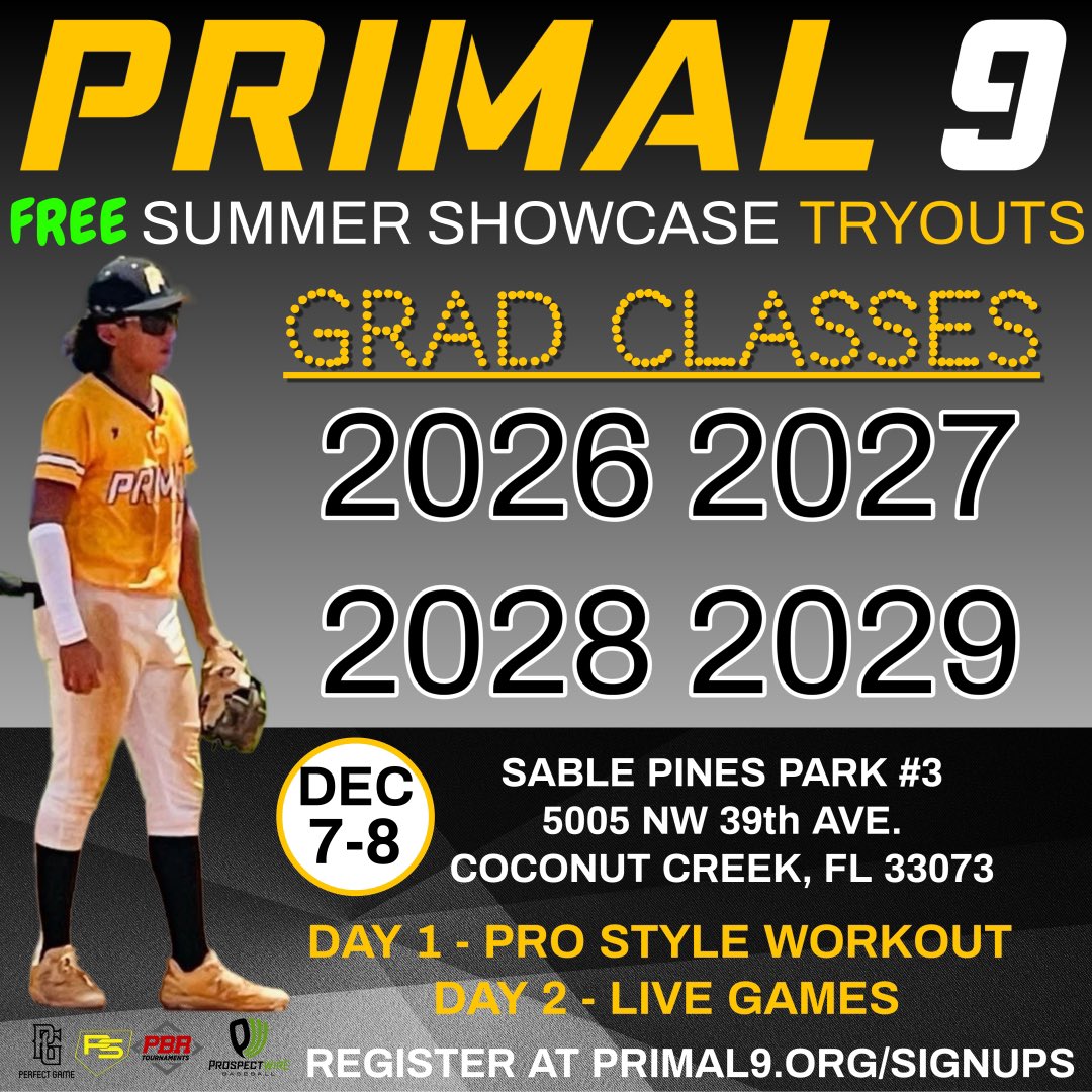 Just one month away to get after it at tryouts. Excited to bring together some of the athletes to compete in well respected tournaments such as <a href="/PerfectGameUSA/">Perfect Game USA</a> <a href="/PSBaseballinc/">Prospect Select</a> <a href="/ProspectWire/">Prospect Wire</a> <a href="/PBRTournaments/">Prep Baseball Tournaments</a>. If you have what it takes to compete at a high level or college level then