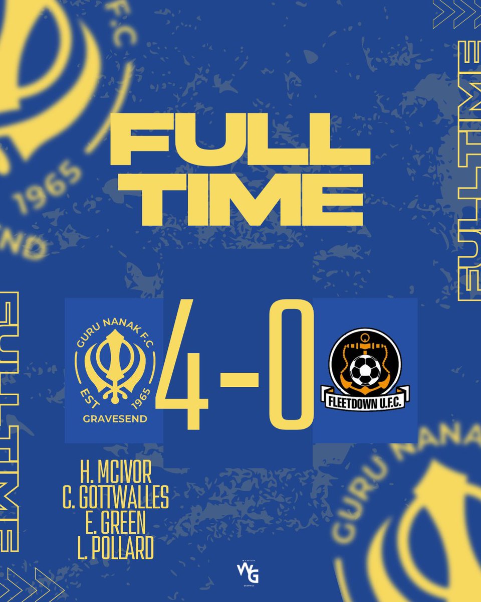 Guru Nanak FC (@gurunanakfc) on Twitter photo FULL TIME ⌛️
A 4-0 win today against <a href="/FleetdownFC/">Fleetdown United FC</a> - 3 points on the table.
Harry McIvor ⚽️
Chris Gottwalles ⚽️
Ellis Green ⚽️
Luke Pollard ⚽️
Callum Coombes 🅰️🅰️
Emmanuel Aghogho 🅰️
Ellis Green 🅰️
MOTM
Jack Ringrow 🏆 FULL TIME ⌛️
A 4-0 win today against <a href="/FleetdownFC/">Fleetdown United FC</a> - 3 points on the table.
Harry McIvor ⚽️
Chris Gottwalles ⚽️
Ellis Green ⚽️
Luke Pollard ⚽️
Callum Coombes 🅰️🅰️
Emmanuel Aghogho 🅰️
Ellis Green 🅰️
MOTM
Jack Ringrow 🏆