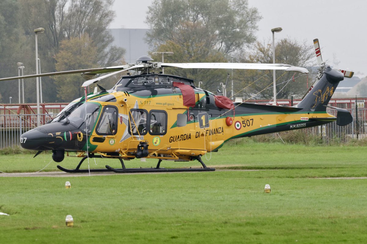 Today I spotted this AW169M from the Italian Guardia di Finanza at Amsterdam Heliport. It was on display for EUROPEAN ROTORS 2024 at our congres centre RAI. Construction number 72005. Built in 2022. Registration MM82055 and code 507. <a href="/EuropeanRotors/">EUROPEAN ROTORS</a> <a href="/scramble_nl/">Scramble</a> <a href="/MicHighClub/">The Mic High Club Luchtvaart Podcast</a>