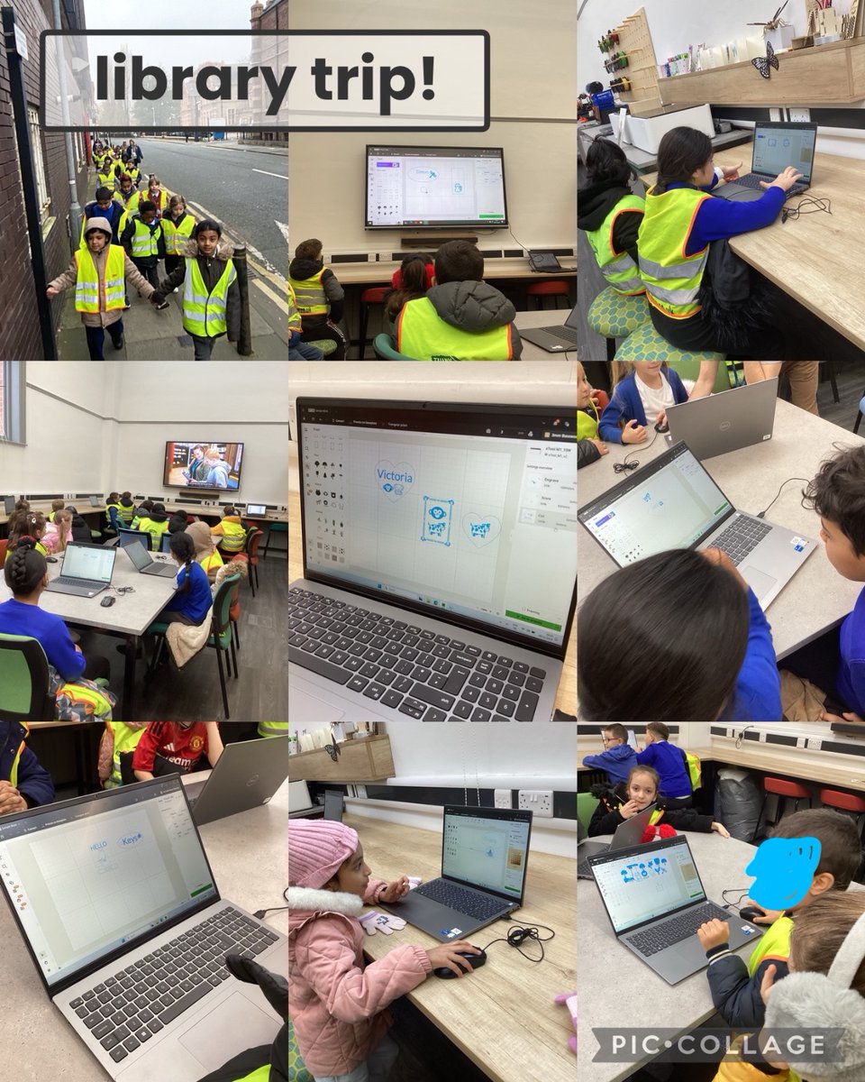 Year 3 had an amazing visit to @DarlLibs, where they took part in a workshop where they designed key chains/tags on a computer to be laser printed.