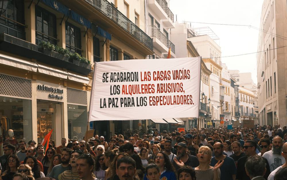 Hoy #9N hemos dejado claro que estamos organizadas y que vamos seguir defendiendo el derecho a la vivienda hasta acabar con las casas vacías, los alquileres abusivos, los desahucios y los especuladores!!

#LoQueremosTodo 🔥