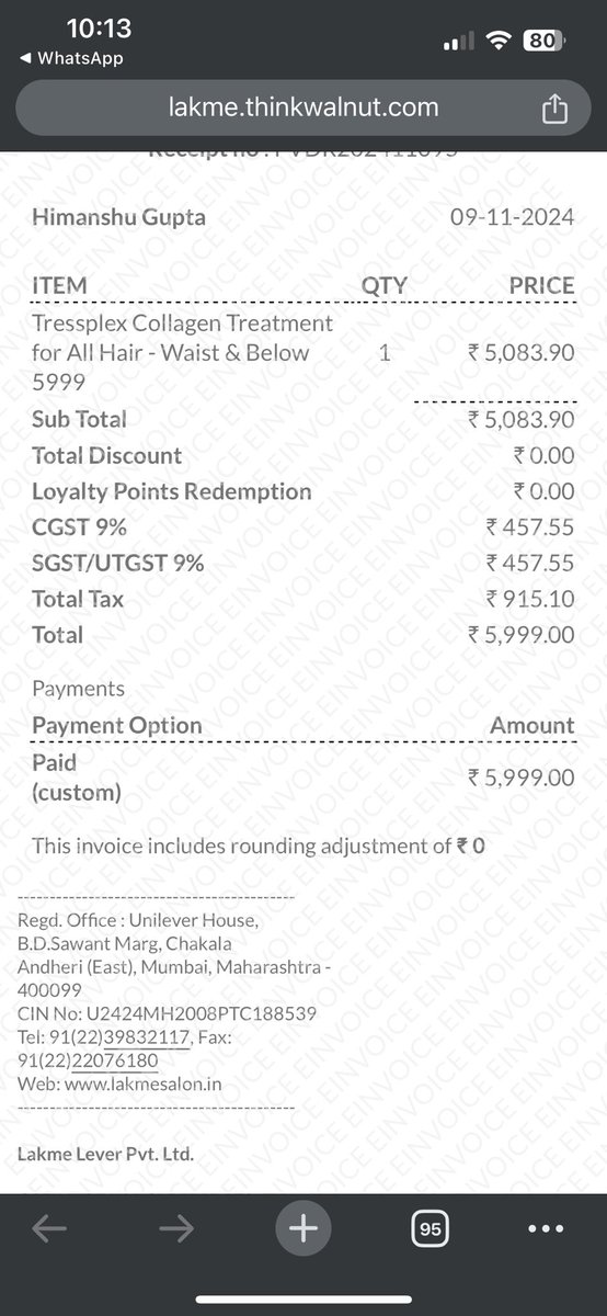 himg93's tweet photo. Used Rupay Select debit card's Spa Offer for a Hair Spa treatment at Lakme Salon

Total Bill - 6K
Paid through Voucher - 3K ( 1.5K*2 generated through utkarsh bank select debit cards)

#ccgeek #RupaySelect https://t.co/rf6SqkW97P