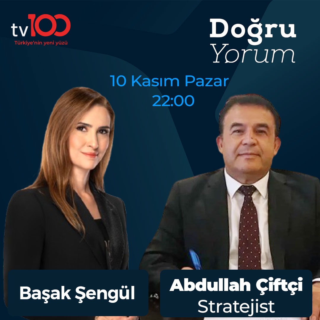 Arkadaşlar

10 Kasım Pazar 22:00
<a href="/tv100/">TV100</a>  <a href="/ebasaksengul/">Emine Başak Şengül</a>  ile
 "Doğru Yorum" programında olacağım. (Tek konuk)

Selamlar