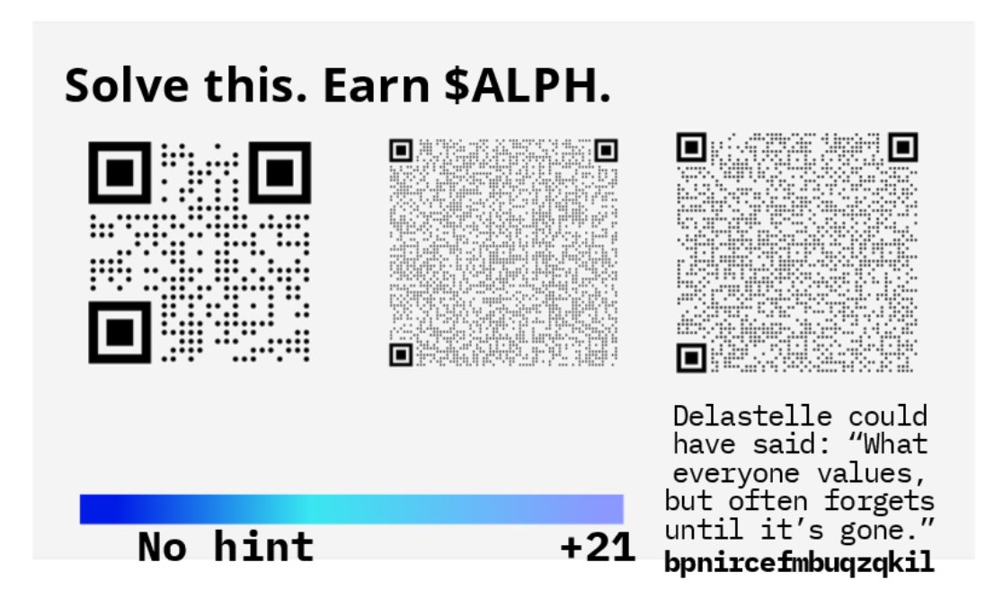 alephium's tweet image. 🧩 2 out of the 3 puzzles have been claimed already...

Who will solve the middle one?

It's not even the hardest...