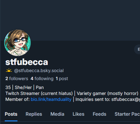 stfubeccax's tweet photo. Alright, time to clock out of this site and move on over. Follow me there, I might even actually choose to be more active there than I was here. 
Or drop your own for me to find. https://t.co/HntmL0i5pz