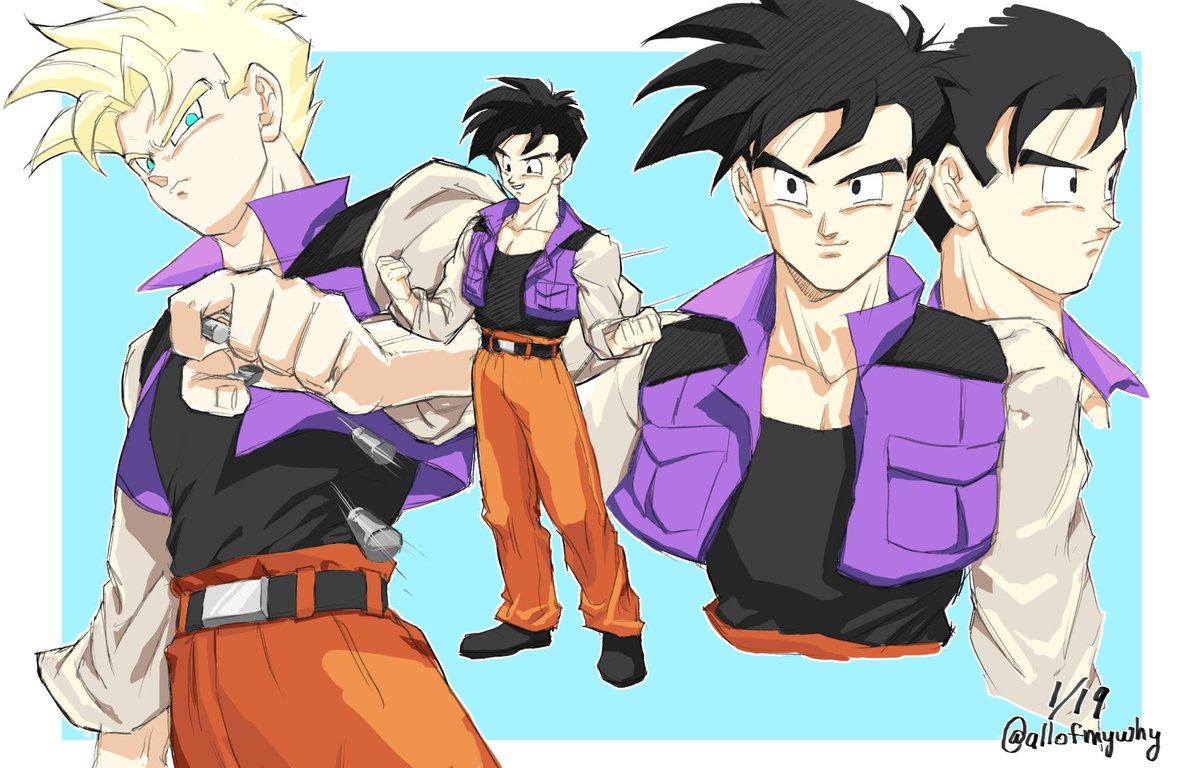 King_Sukunaaa's tweet image. Son Gohan based on Toriyama's scrapped design from the Buu arc