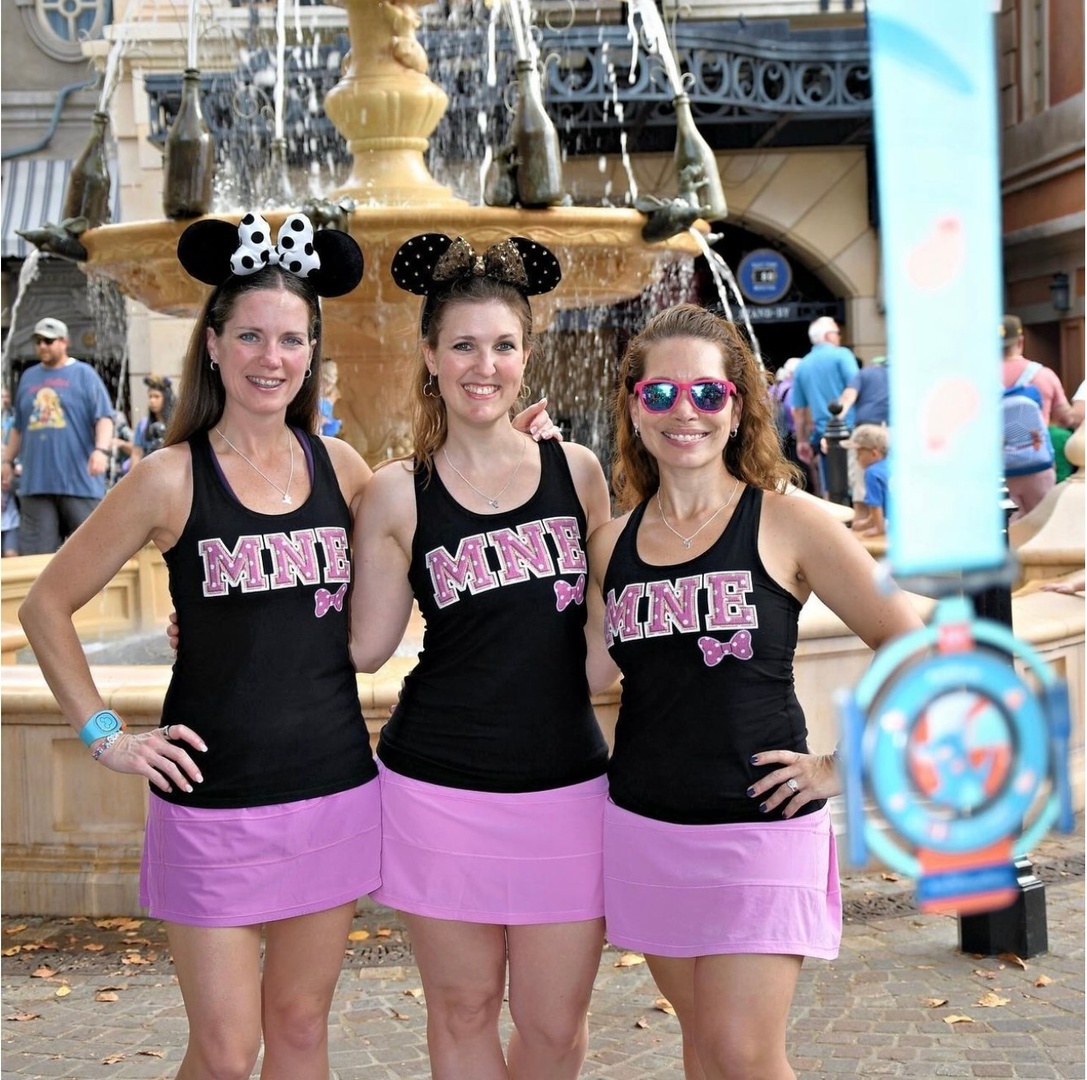 raw_threads's tweet image. We love this picture of @roadrunnergirl @withallmysole and @tab_runs_late matching and showing off their MNE Pink Sorority Letters! 🎀 💓 
.
ALL Runner Spirit designs like this one are 25% off right now with code VARSITY at checkout.