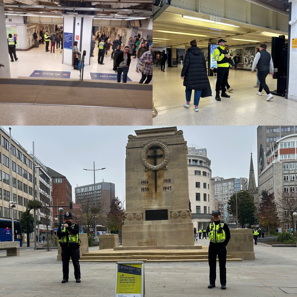 Our #ProjectServator officers deployed with <a href="/ASPBristol/">ASPolice Bristol</a> at <a href="/GWRHelp/">GWR</a> #BristolTempleMeads &amp; Bristol City Centre today on the lead up to #RemembranceDay2024 Parade.

We use a range of tactics and resources to disrupt criminality whilst keeping you safe!

#TogetherWeveGotItCovered