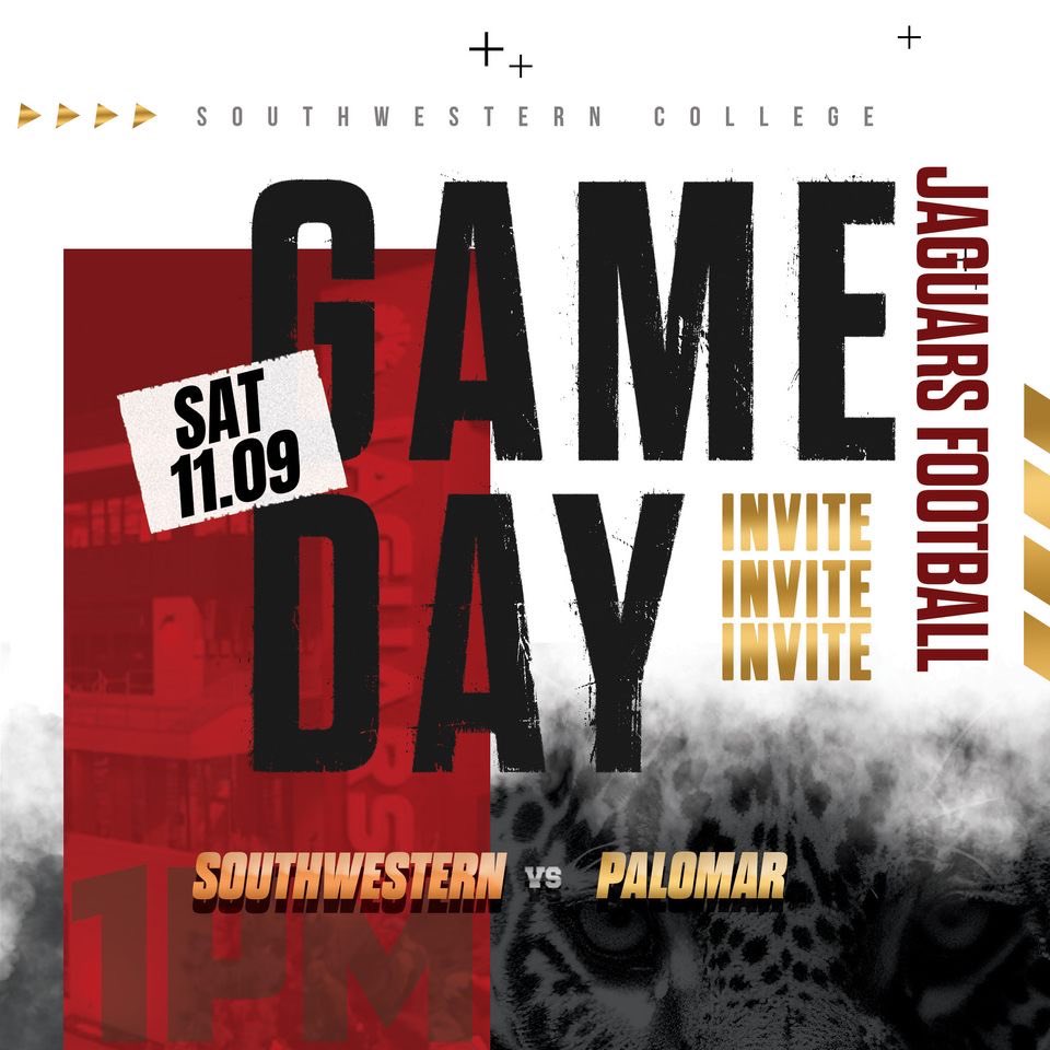 🏈GAME DAY🔥

📢 SWC JAGUARS🐆 FOOTBALL🏈 HOSTS A 1PM KICKOFF TODAY 11/09 AT DEVORE STADIUM🏟️

#GOLEFT👈