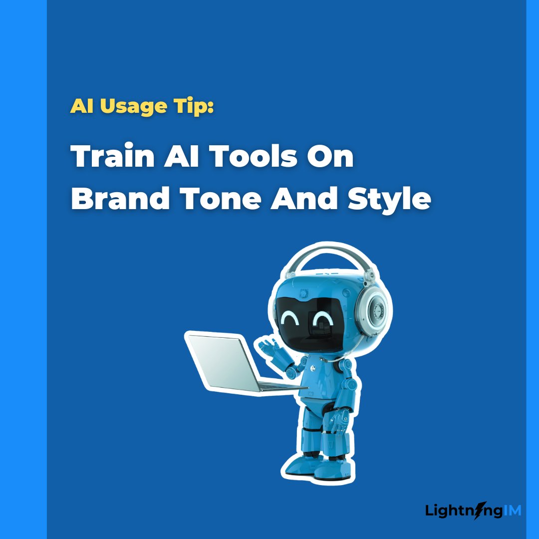 lightningim_com's tweet image. A well-trained AI aligns with your identity, making customer interactions seamless and authentic. #AIForMarketing #BrandVoice #ConsistentMessaging #AIandBranding #DigitalMarketing