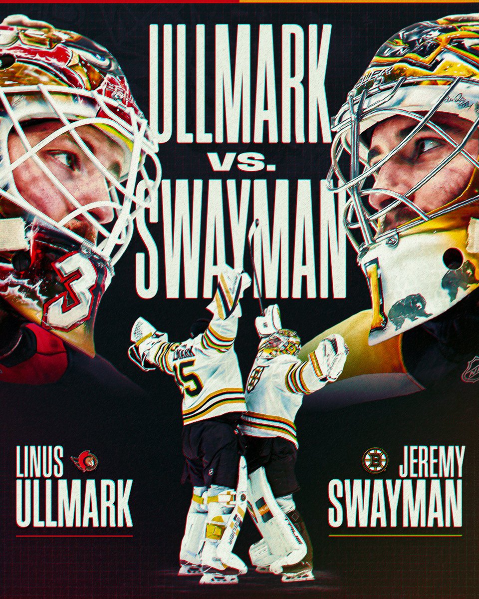 NHL's tweet image. Best friends and former goalie partners face off against one another for the first time tonight! 👀

Watch the @Senators take on the @NHLBruins tonight at 7p ET on @Sportsnet or stream on Sportsnet+!