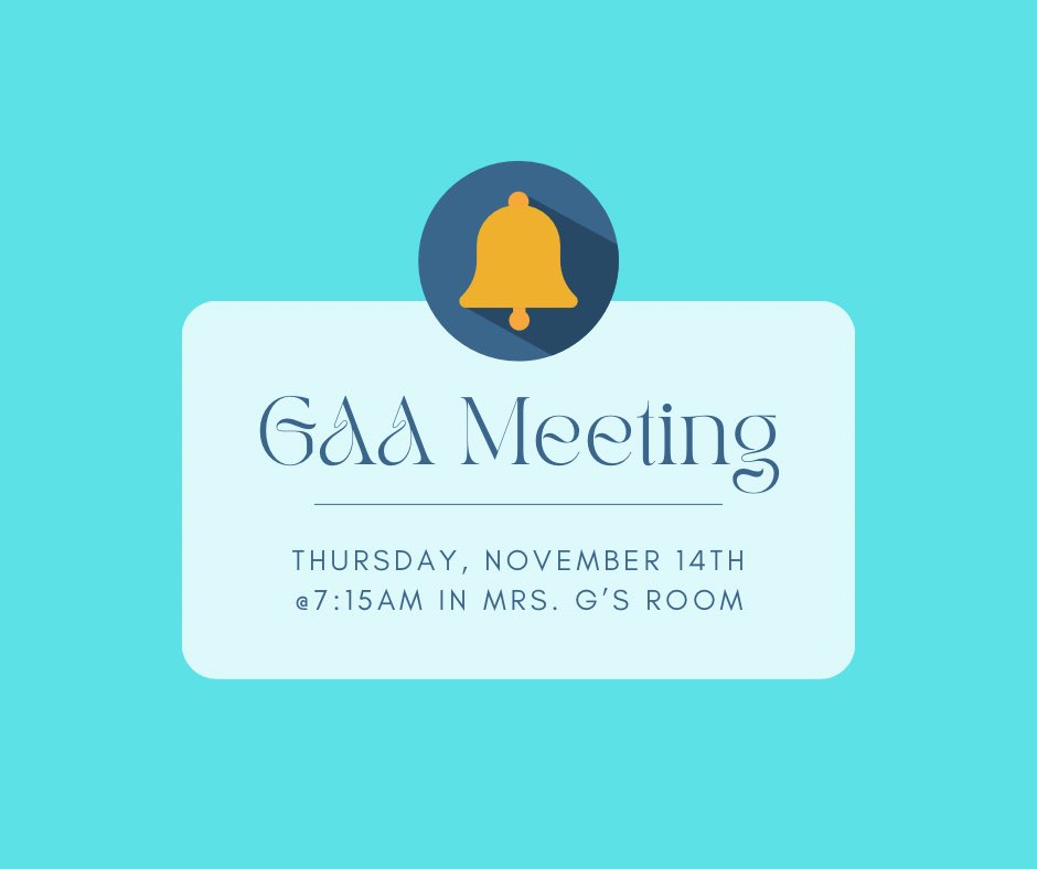 Next meeting date! We will be talking about a lot so make sure to be there!