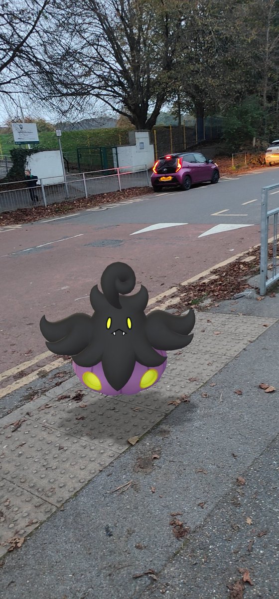 Lucyd2000Lucy's tweet photo. @PokemonGoApp Got this one coz it's the same colour of the car in the background 😂 #GOsnaphot #PokemonGO https://t.co/BU29ZFe3xp