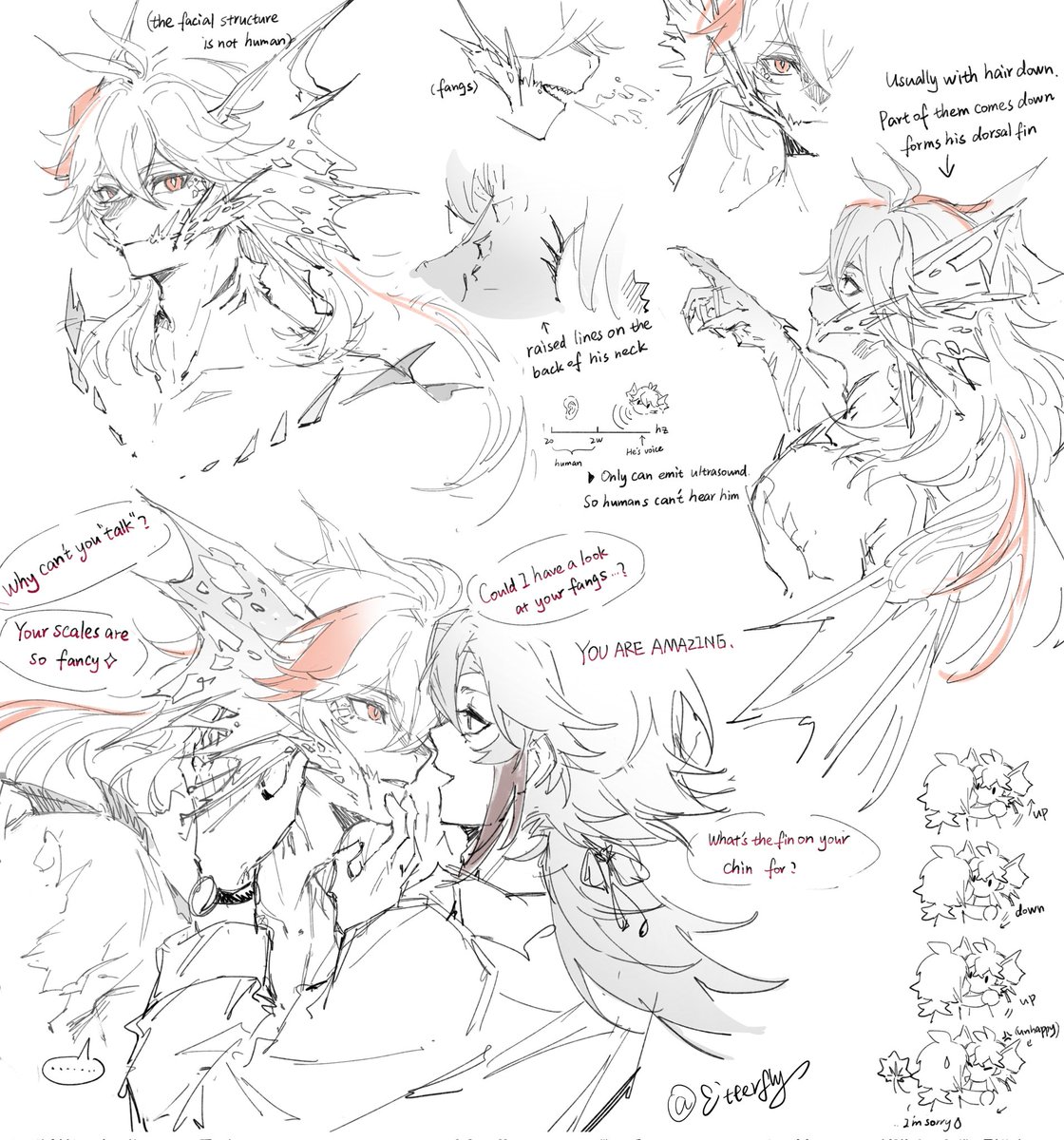 _Mitterfly's tweet photo. ⚠️furry&amp;非人类捏造预警，注意避雷
Siren Kazuha🍁
（inspired by prue's siren au✨ ） https://t.co/NgKSbp3Y7i
