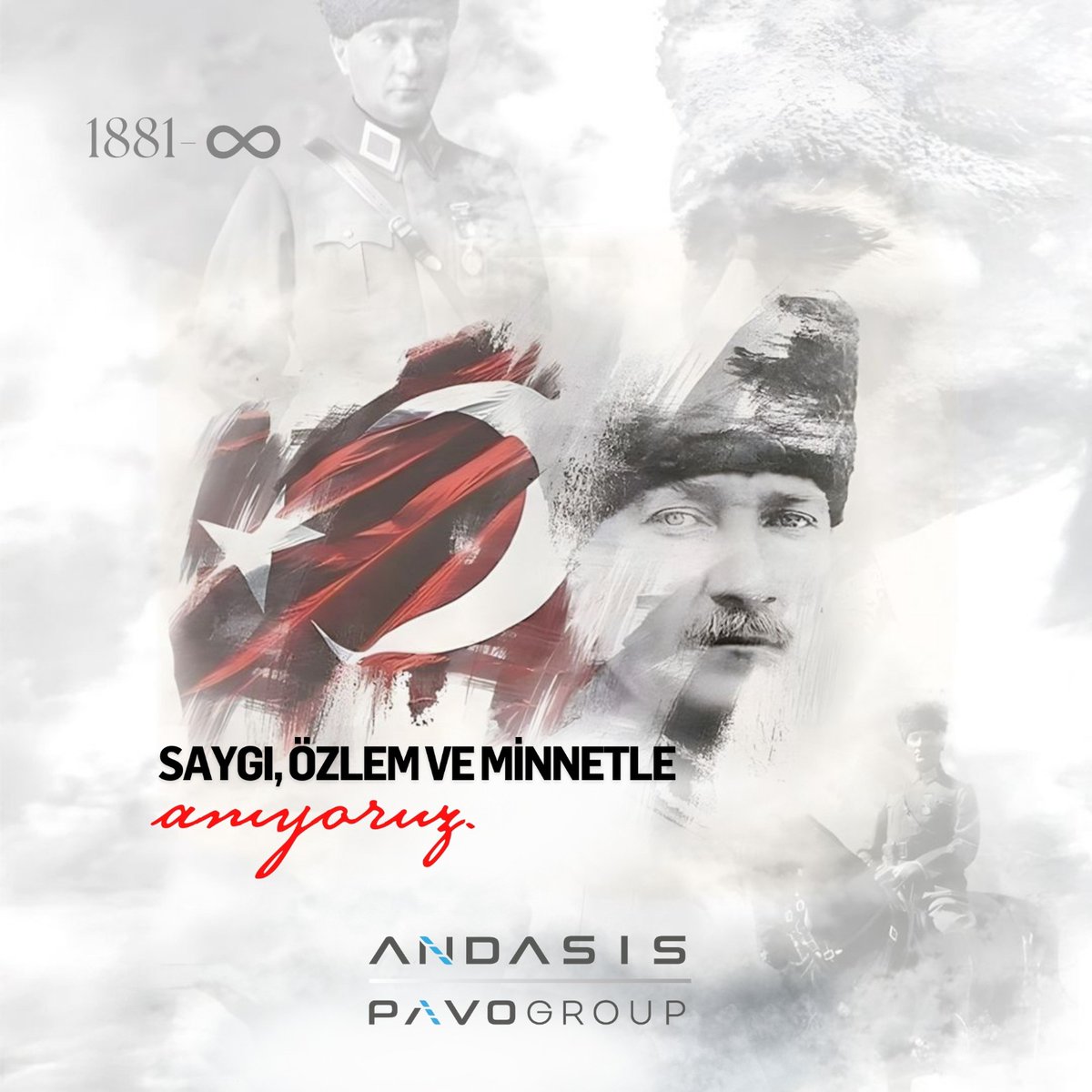 Kurucumuz Ulu Önder Mustafa Kemal Atatürk'ü aramızdan ayrılışının 86. yılında minnet, özlem, sevgi ve saygıyla anıyoruz.

#10kasım