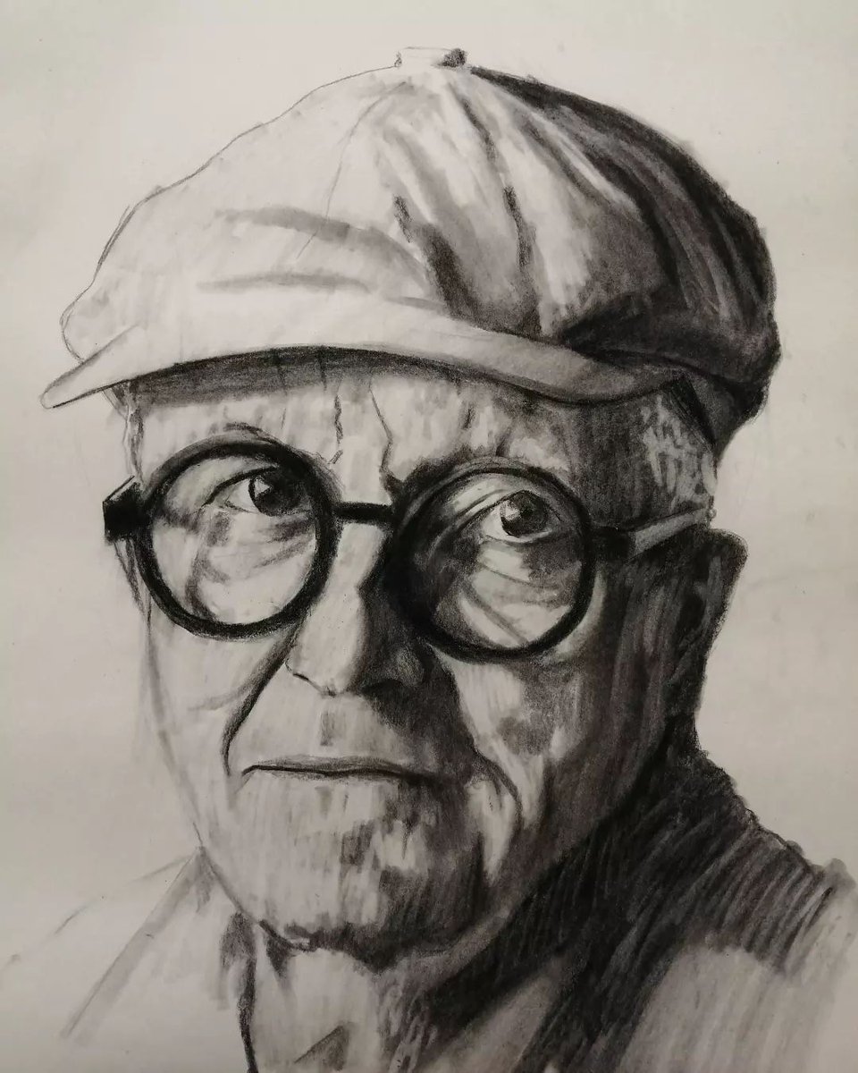 🔔🚨
drawing portrait of "David Hockney" minted on
<a href="/objktcom/">objkt</a>
conte pencil on paper, 50*70 cm. 
45 #tezos  
Link: objkt.com/tokens/KT1MkMg…

#TezosArts #NFTCommmunity