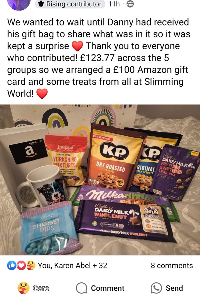 Karen fetched me this home after group, what a caring &amp; considerate community Slimming World at Swinton is with the members organising a collection while I was in hospital. Made up with it &amp; I thank each of em from the bottom of my heart ❤️