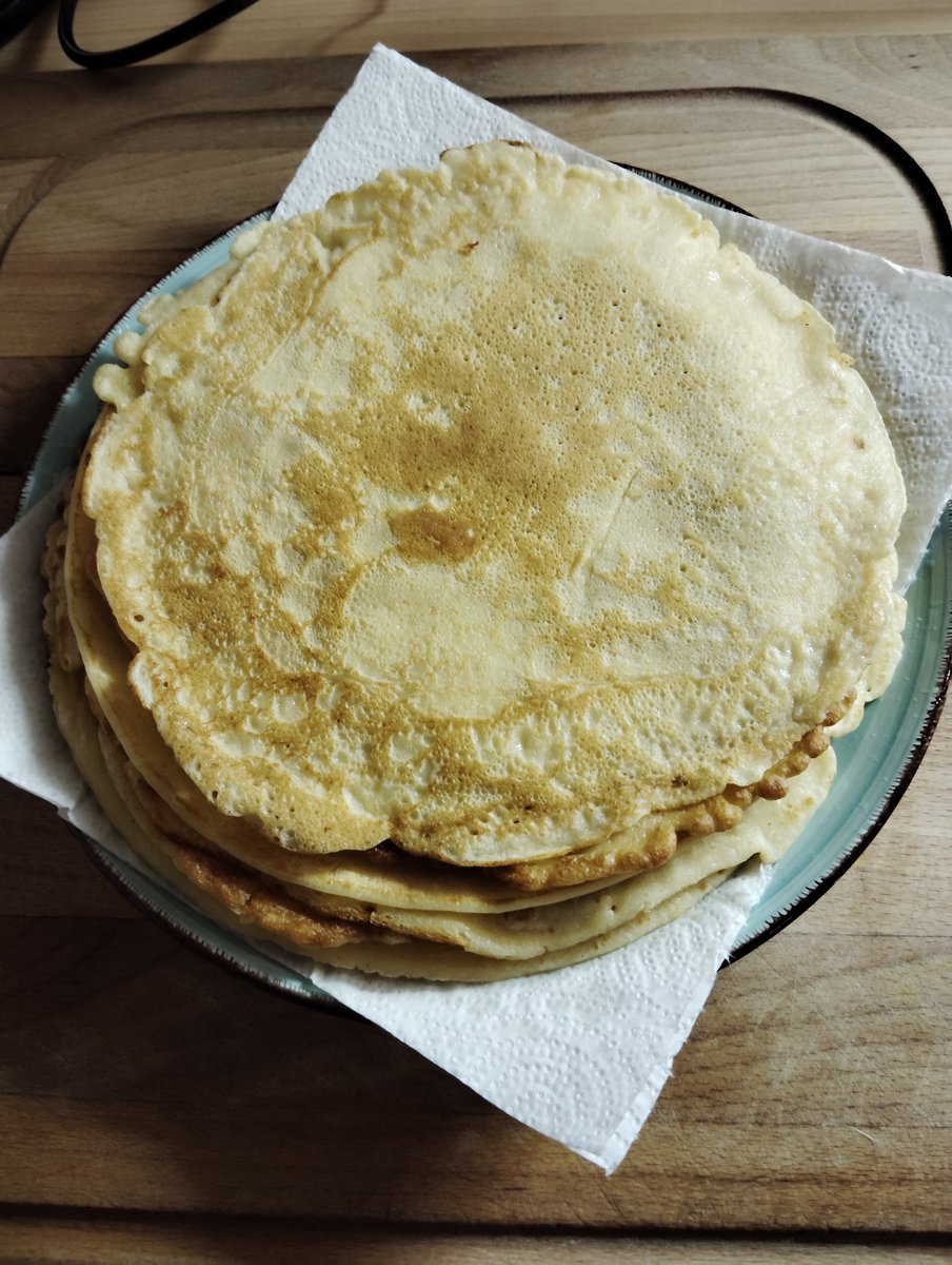 Und weil sie so fleißig waren gibt's zur Belohnung Pfannkuchen 😁🥞