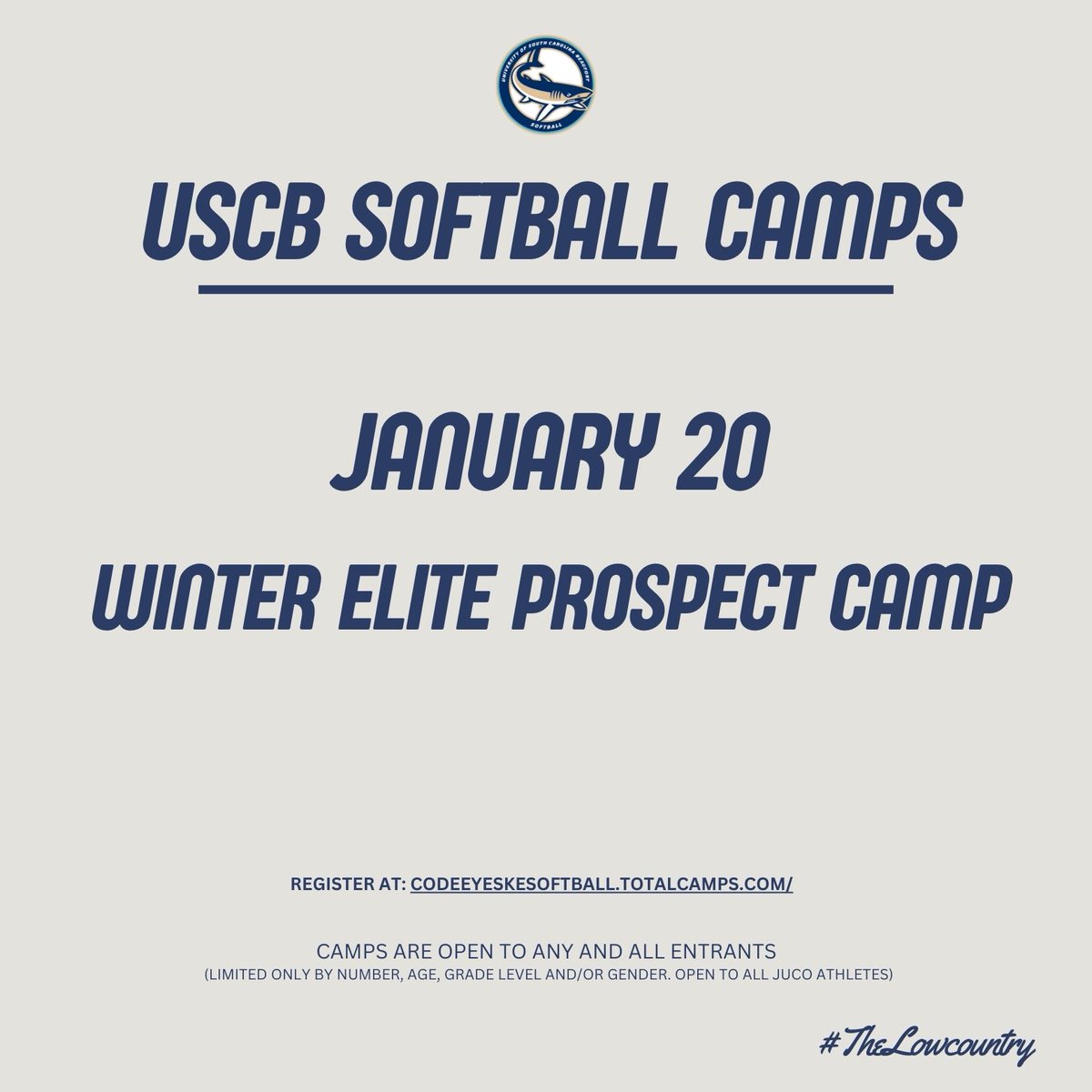 Come 𝐂𝐀𝐌𝐏 with us! 🦈 

📱: codeeyeskesoftball.totalcamps.com/shop/product/3…

#FinsUpForever