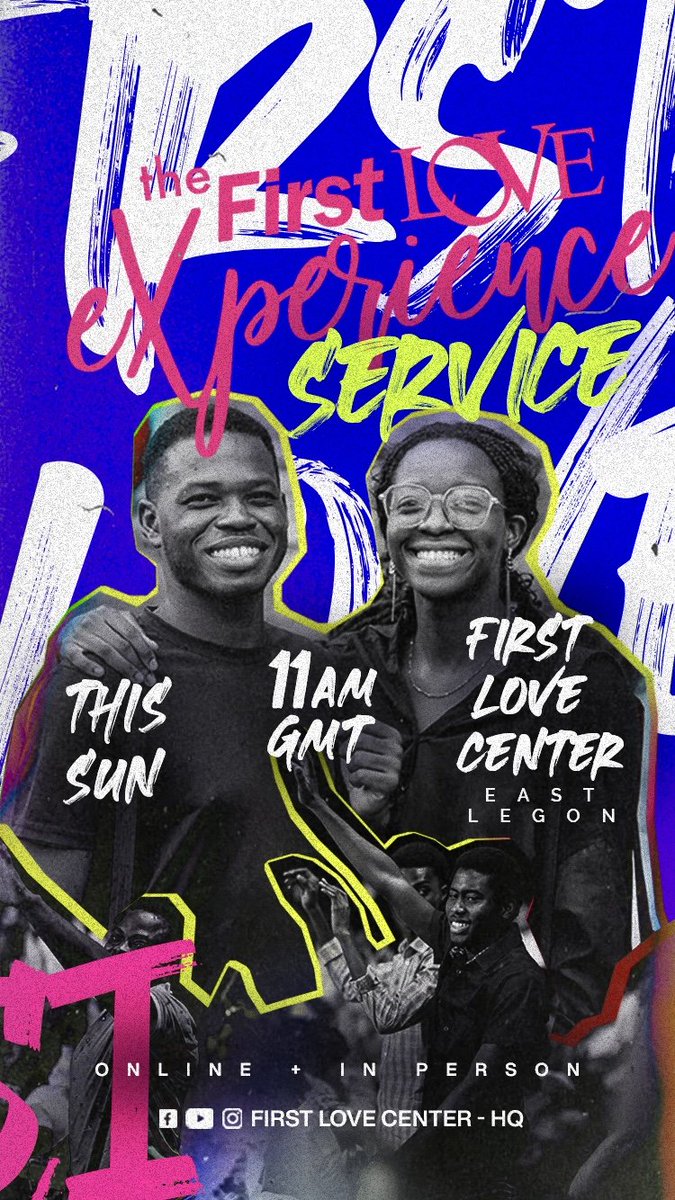 FirstLoveCenter's tweet image. We believe that you will experience a complete turnaround in your spiritual life when you attend the Experience Service this weekend.

Be sure to join us at 11am GMT tomorrow at the First Love Center.

See you there.

#experienceservice