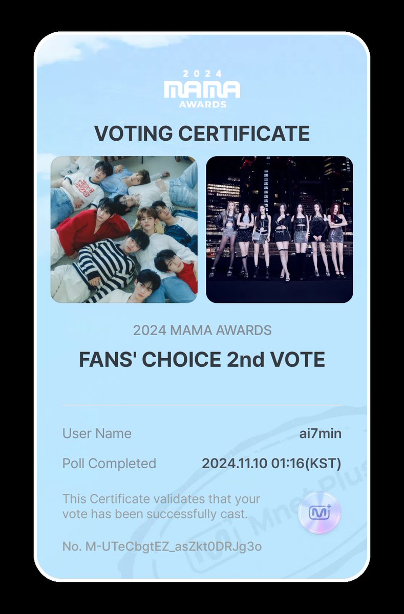 Ai7Min's tweet photo. #2024MAMAVOTE #zerobaseone https://t.co/5lcBGwfG0L