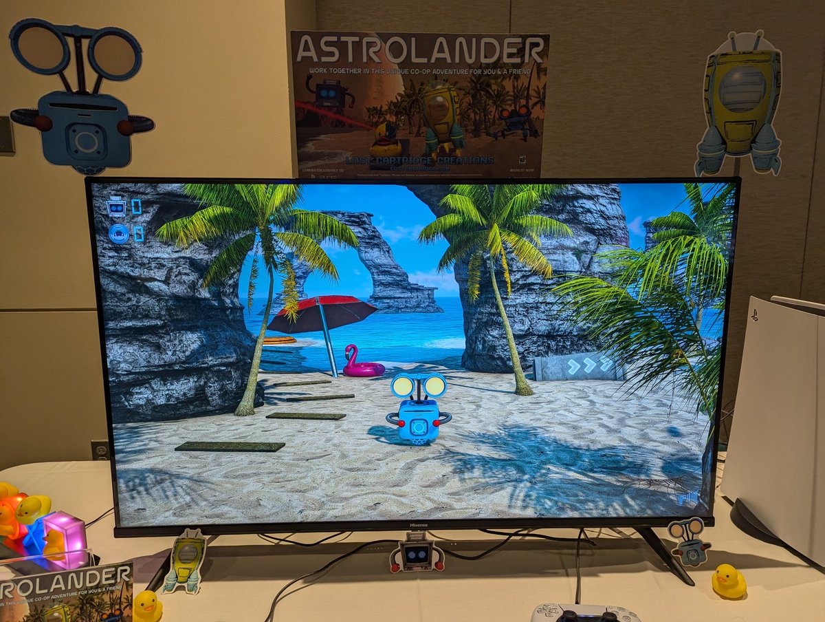 Play a demo of Astrolander <a href="/GeekGirlCon/">GeekGirlCon 🏳️‍🌈</a> this weekend: geekgirlcon.com Tropictopia adventures await in this radical PlayStation 5 indie game!

🚀 Wishlist Now: store.playstation.com/en-us/concept/…

#indiegame #indiedev #PlayStation5