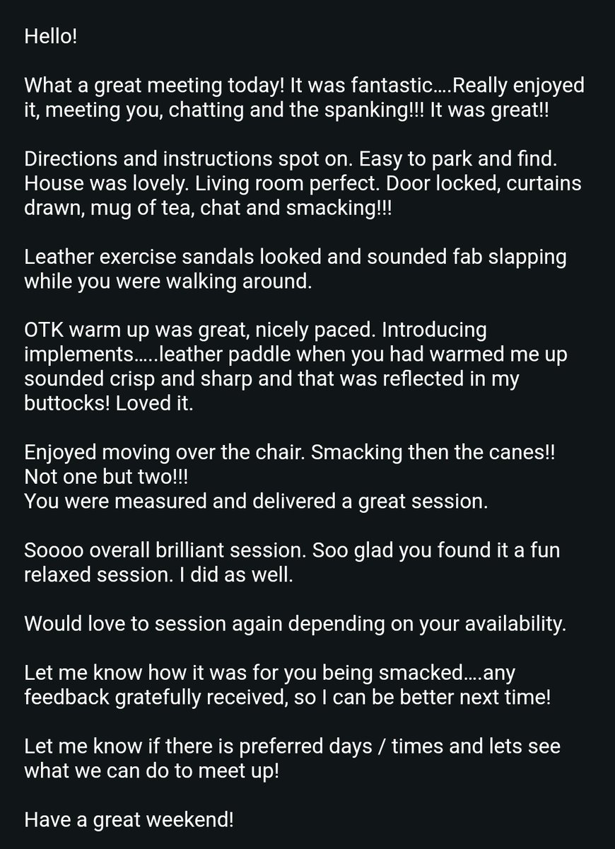 Had a great first session with a lovely gentleman the other day! #spanking