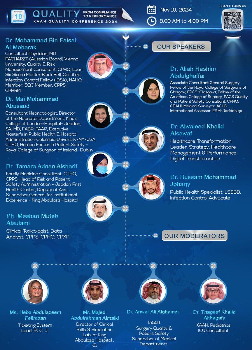 sjalghamdi's tweet photo. Excited to join the global movement for #WorldQualityWeek through the King Abdulaziz Hospital Quality Conference 2024 Together, we’re advancing from compliance to high-performance in healthcare quality
Proud to be part of a team dedicated to excellence and continuous improvement https://t.co/RZYVO6sSdM