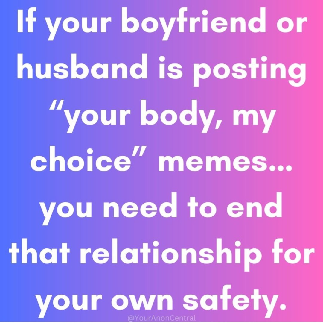 FeistyMamaBear's tweet image. These memes are not funny. Any man posting such is dangerous. Control is not love. These are men prone to abuse.

Get out now!

#ControlIsNotLove
#WomenAreNotProperty