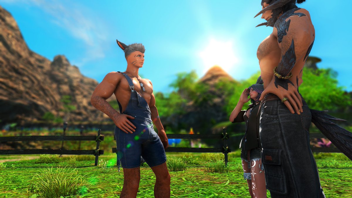 SaroDarkwind's tweet photo. “Thanks for coming to help with my wife’s island, I think we might have the perfect reward”

@verraisejames and I met up with @amir_nunh handsome man. After helping with my island all day, James came up with the best reward… (1/3) https://t.co/dSJmfxutNF