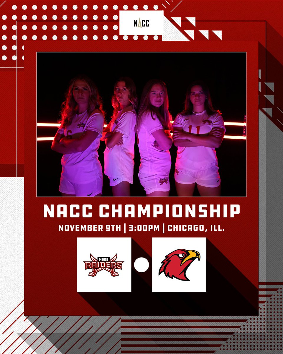 🚨 𝓝𝓐𝓒𝓒 𝓒𝓱𝓪𝓶𝓹𝓲𝓸𝓷𝓼𝓱𝓲𝓹🚨
⚽️No. 2 <a href="/MSOEWSoc/">MSOE Women's Soccer ⚽️</a> at No. 1 Illinois Tech
⏰3:00 PM
📍Chicago, Ill.
📺:youtube.com/@illinoistechs…
📊:illinoistechathletics.com/sidearmstats/w…

#TheRaiderWay #d3soc