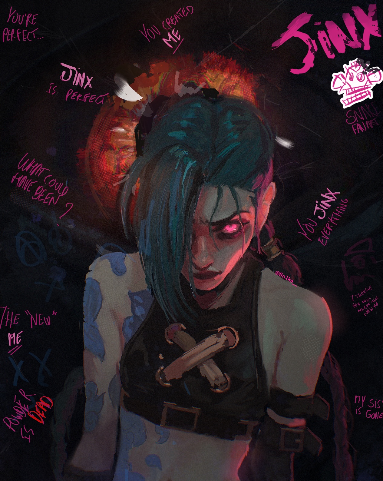 Jinx Fan Art Jinx Arcane Fanart By Wedvariin On DeviantArt